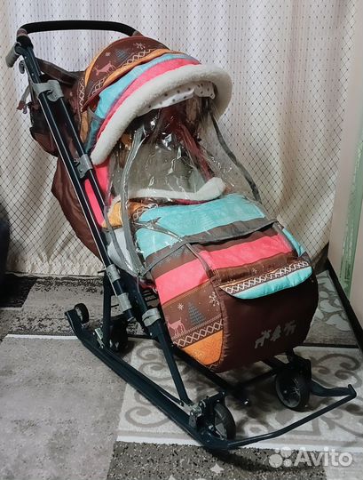 Санки коляска nika 7-7 как новые