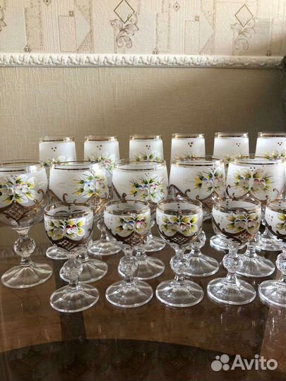 Бокалы богемия лепка