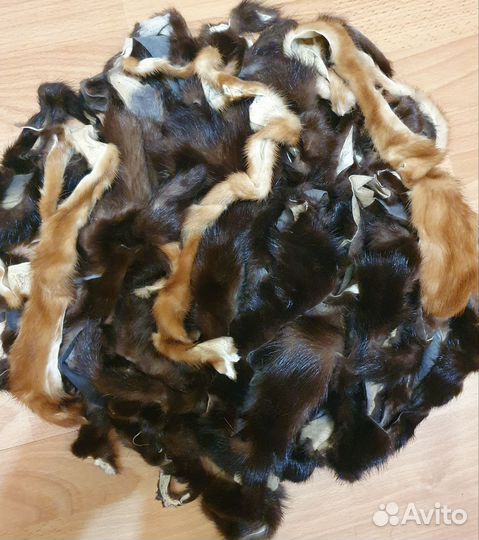 Обрезки шкурок норки