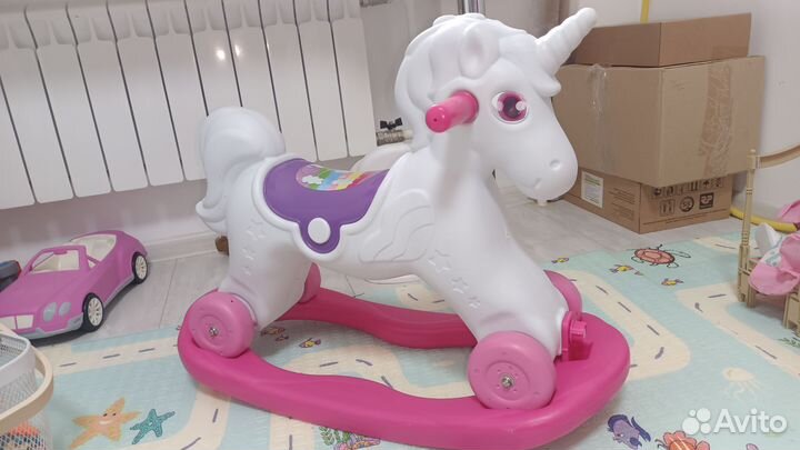 Качалка каталка лошадь единорог