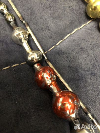 Стеклянные бусы на елку СССР