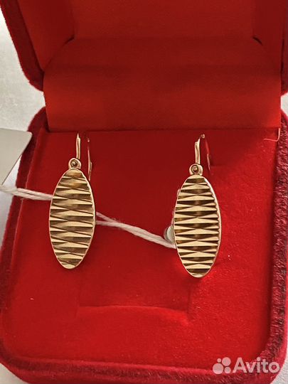 Золотые серьги 583 пробы СССР 