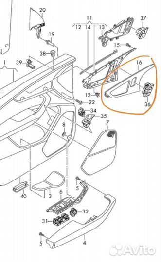 Накладка двери Audi Q7 4M дерево новая