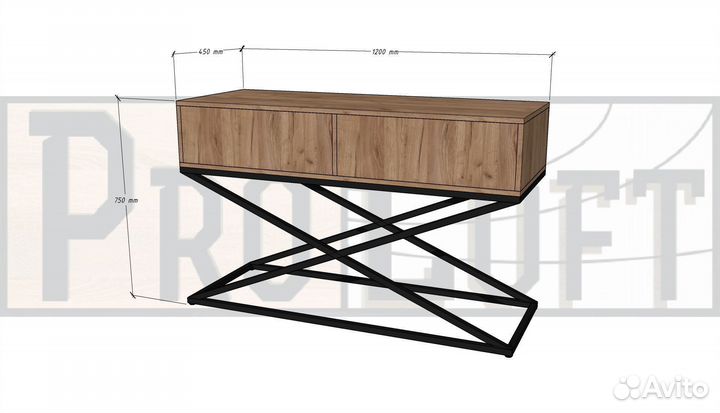 Тв тумба лофт