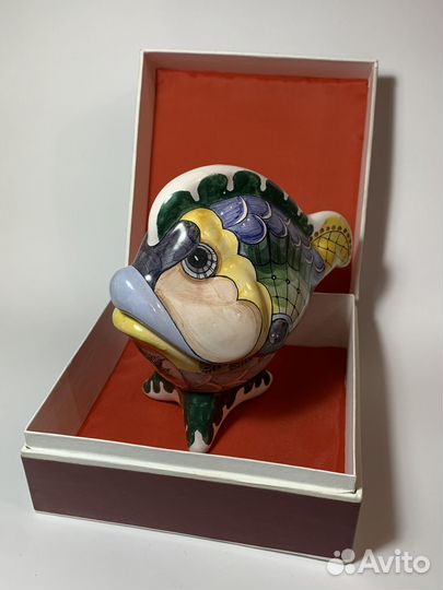 Шкатулка рыба майолика
