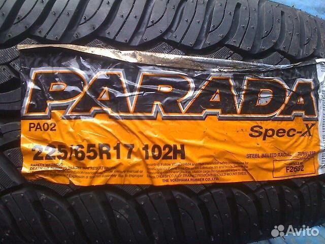 Yokohama Parada Spec-X PA02J 225/65 R17 102H