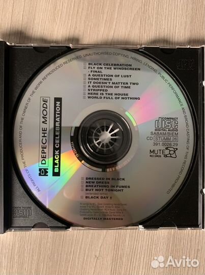 Depeche Mode - Black Celebration 1986 Europe