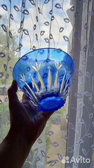 Зелёное и синее стекло 60х годов