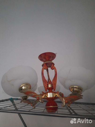 Люстра потолочная бу 5 рожков, лампа Е27