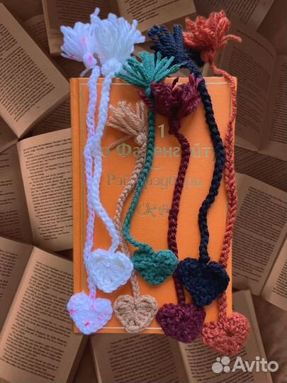 Закладки для книг из пряжи