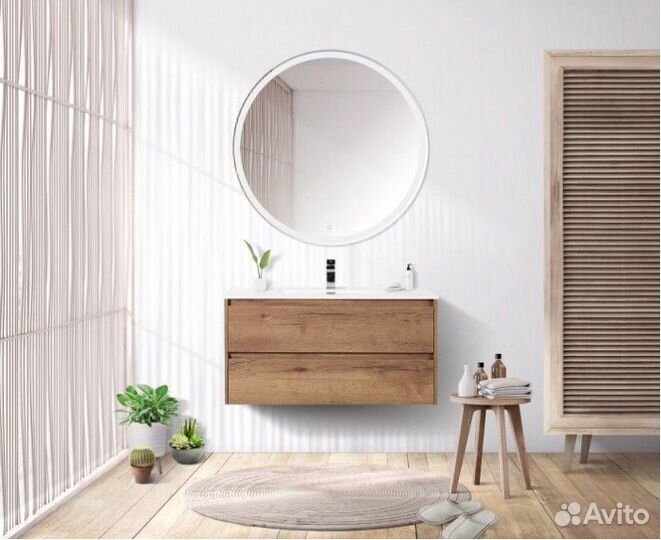 Тумба с раковиной BelBagno Kraft 100-BB1000ETL Rovere Tabacco