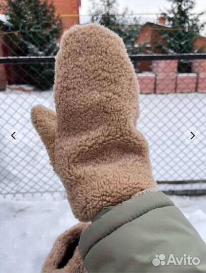 Варежки рукавицы мех (новые и Б/У)
