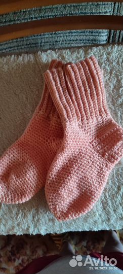 Носки шерстяные вязаные женские