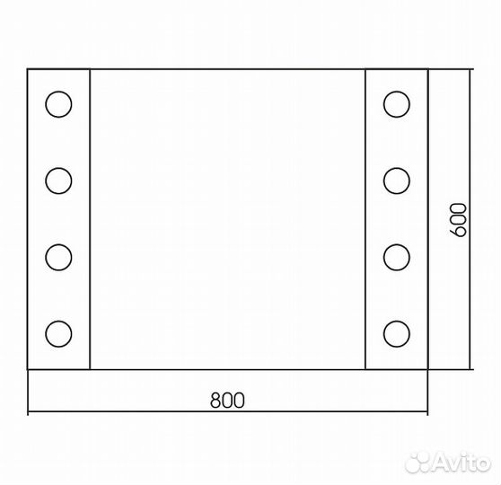 Зеркало Grossman Style 80 780601 гримерное с подс