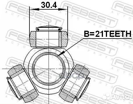 Трипоид ШРУСа ford focus I, fiesta V, fusion