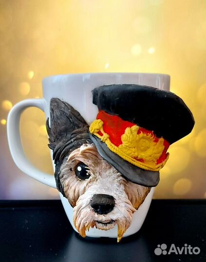 Кружки с декором из полимерной глины