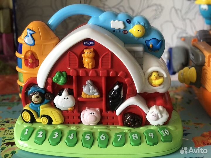 Развивающие игрушки рус/анг Chicco, Battat, Playgr