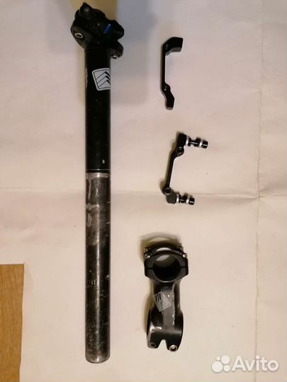 Вынос, подседельный штырь, подножка, замок, рога