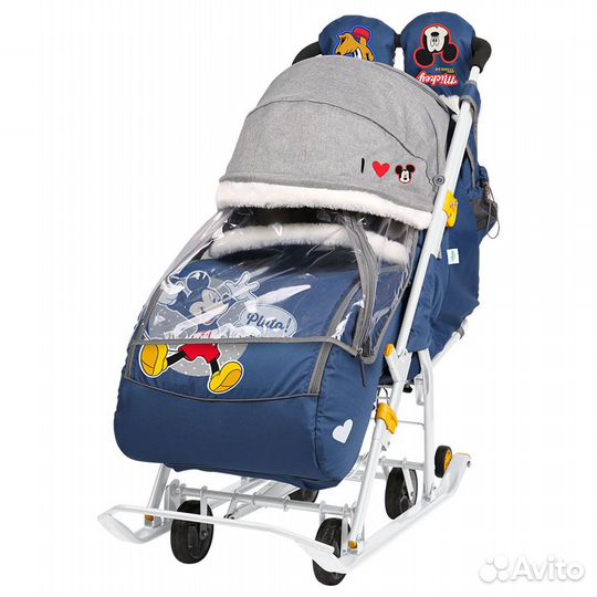 Санки коляска комбинированная Nika