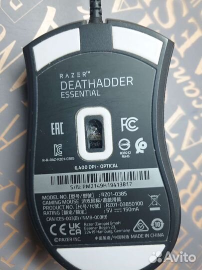 Игровая мышь,мышь проводная Razer WA-98, черный