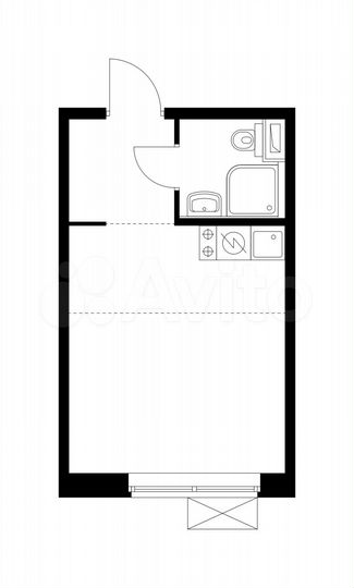 Квартира-студия, 21,5 м², 11/25 эт.