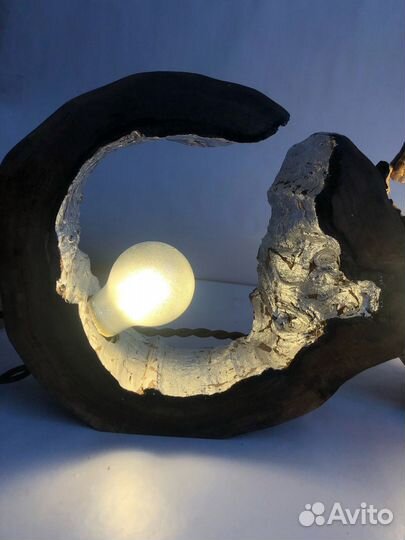 Светильники из спила дерева