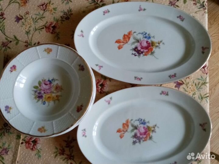 Блюдо Чехия Мейсон. букет. Остатки сервиза