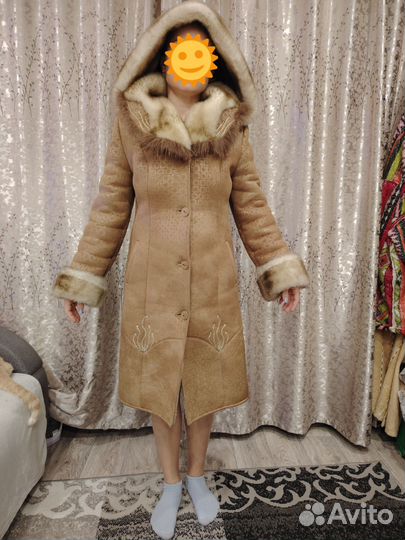 Дубленка женская 44 46 искусственная