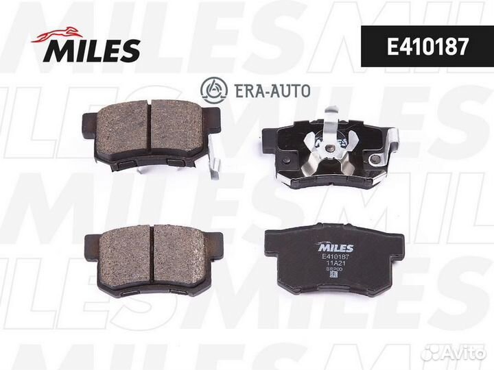 Miles E410187 Колодки тормозные задние (без датчик