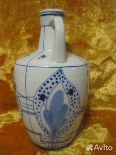 Графин для вина и 6 стопок СССР гжель