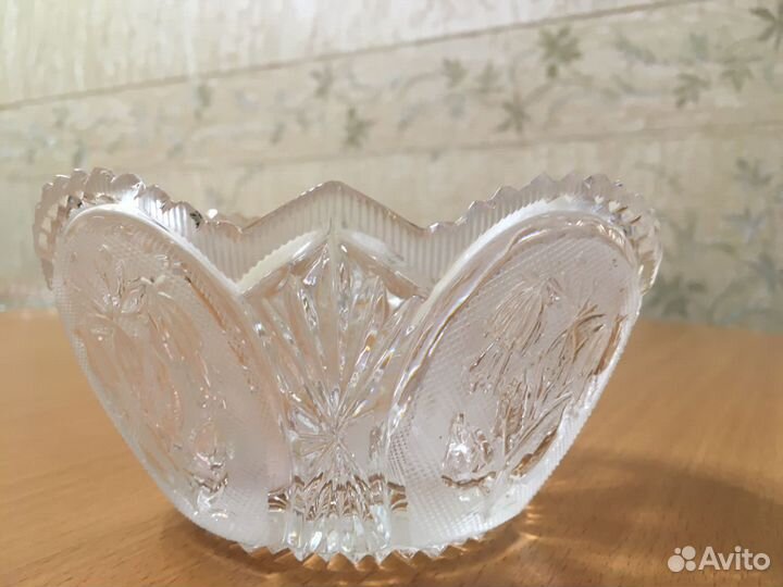Хрустальная ваза (конфетница/ салатник) СССР