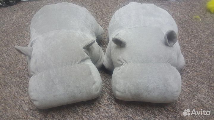 Диванная подушка - игрушка «Бегемот»