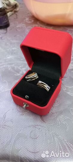 Серьги позолото