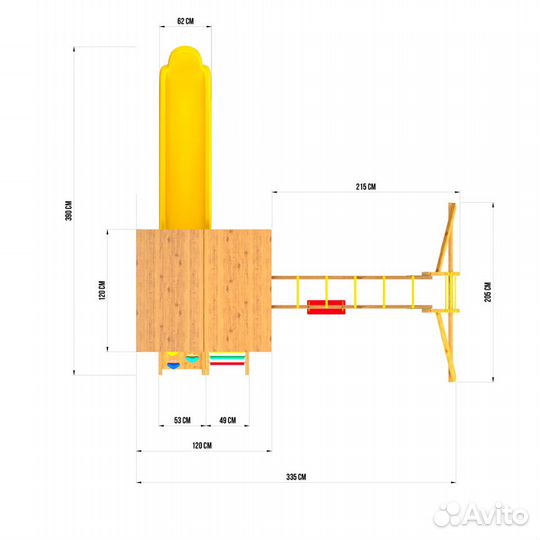 Детская игровая площадка Jungle Gym JC7 