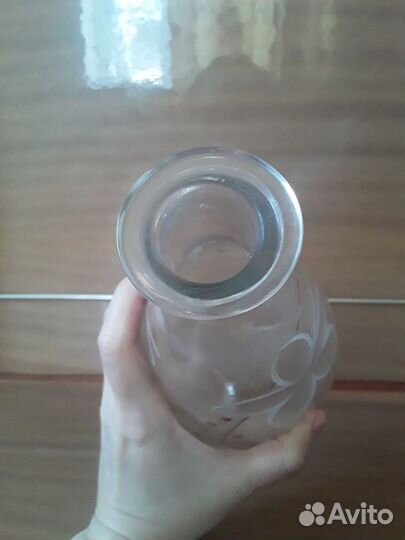 Графин СССР винтаж с рисунком без пробки