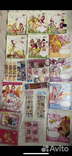 Винкс.календарики,наклейки.карточки.тетради