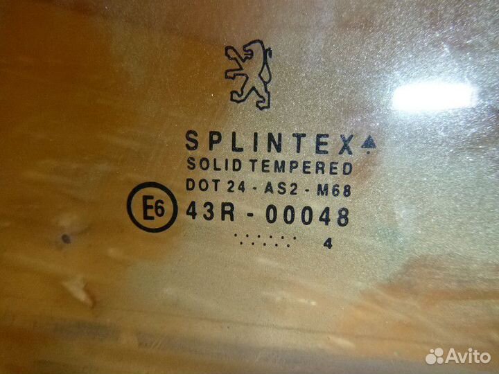 Стекло двери задней левой peugeot 307 2001-2007