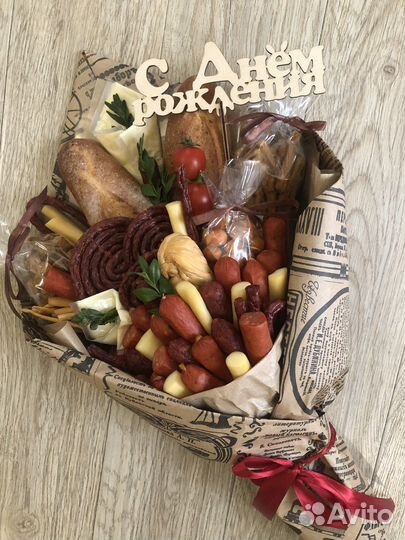 Мужские съедобные подарки букеты