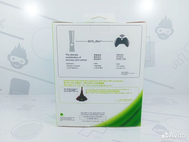 Геймпад для Xbox 360/пк Беспроводной Черный