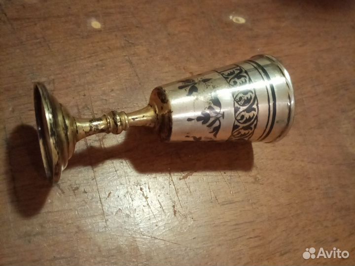 Рюмка позолоченное серебро с чернением СССР