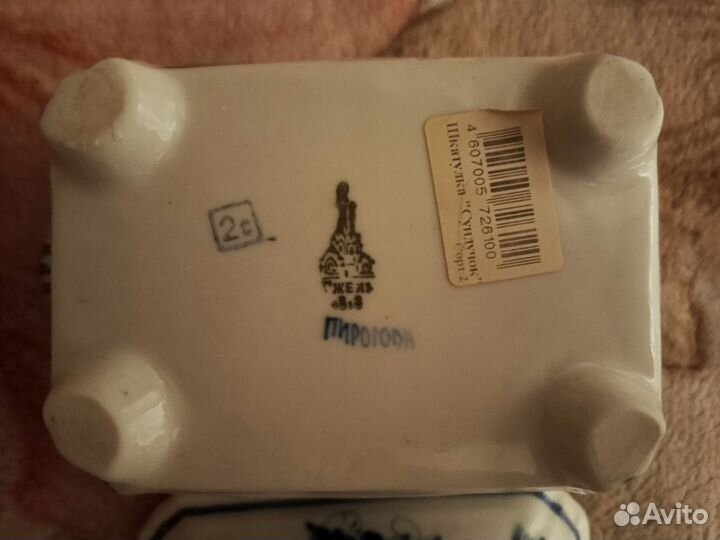 Гжель ручная работа шкатулка