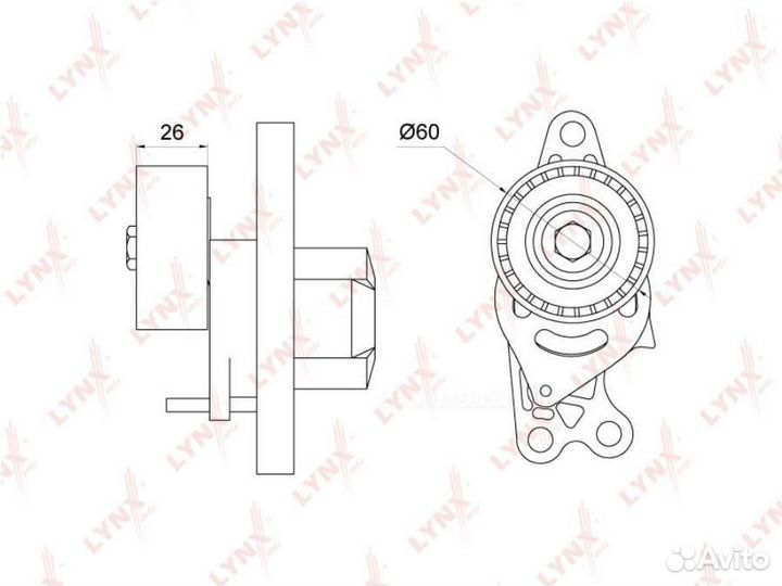Lynxauto PT-3159 Натяжитель поликлинового ремня