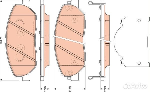 Колодки тормозные передние