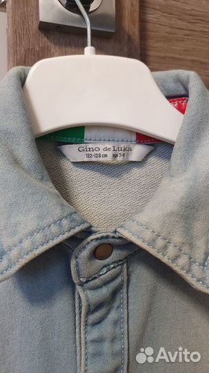 Джинсовая рубашка 122-128