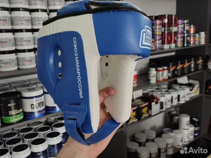 Шлем Союз Синий/Красный Бокс мма