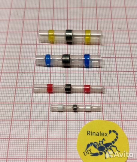 Резистор, термо-усадка набор, соединитель с оловом