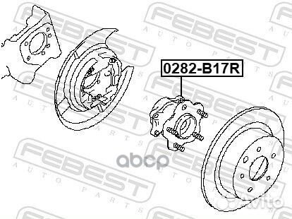 Ступица задняя 0282-B17R Febest