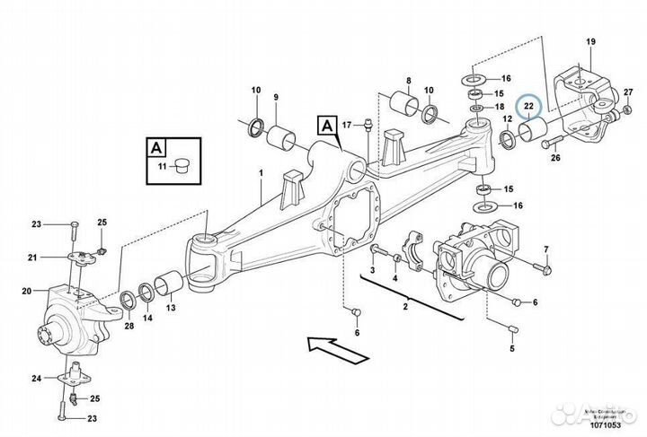 83983502 Втулка полуоси для экскаватора погрузчика