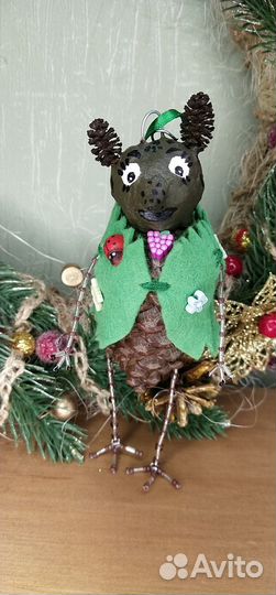 Ватные ёлочные игрушки