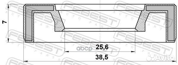 Сальник датчика фаз газораспределения 25.6x38.5x7